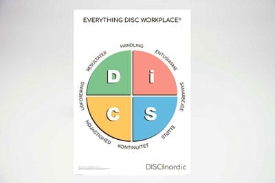 DISCnordic - Everything DiSC workplace plakat Dansk